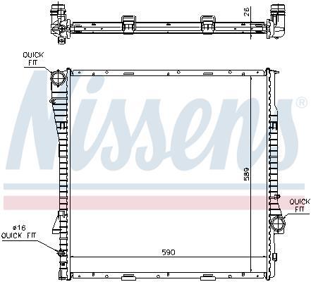 Radiador motor NISSENS 60788A