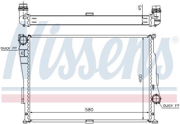 Radiateur moteur (Radiateur de refroidissement) NISSENS 60806