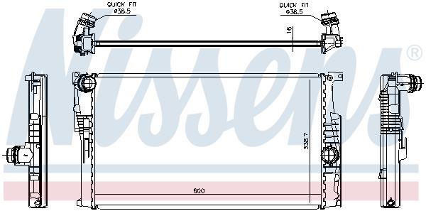 Radiateur moteur (Radiateur de refroidissement) NISSENS 60814