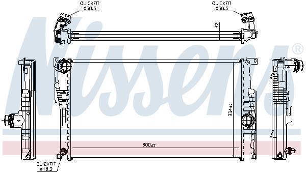 Radiateur moteur (Radiateur de refroidissement) NISSENS 60815