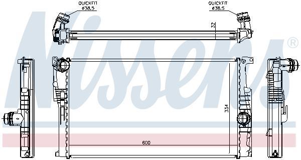 Radiateur moteur (Radiateur de refroidissement) NISSENS ref. 60816