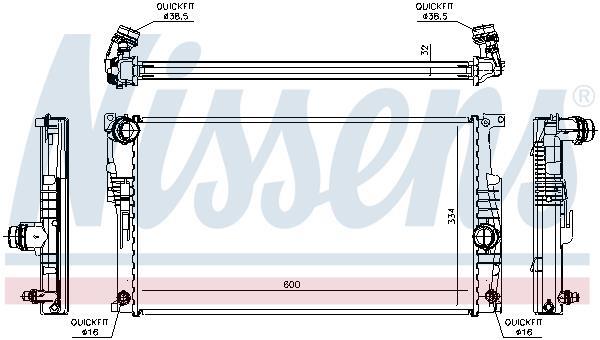 Radiateur moteur (Radiateur de refroidissement) NISSENS 60817