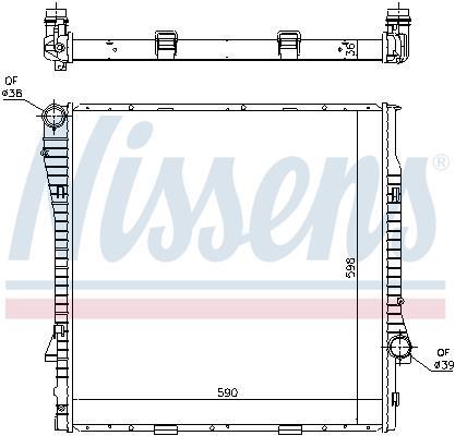 Radiateur moteur (Radiateur de refroidissement) NISSENS 60819