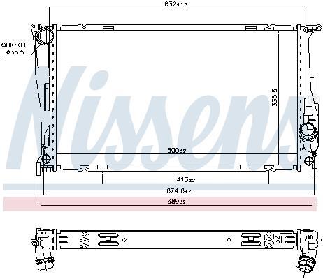 Radiateur moteur (Radiateur de refroidissement) NISSENS 60832