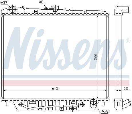 Radiateur moteur (Radiateur de refroidissement) NISSENS ref. 60852