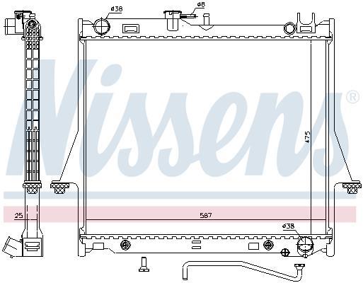 Radiateur moteur (Radiateur de refroidissement) NISSENS 60854