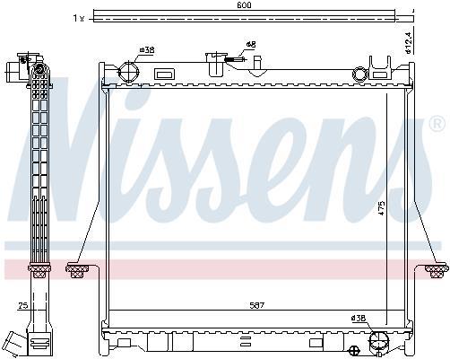 Radiateur moteur (Radiateur de refroidissement) NISSENS 60856