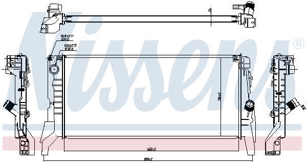 Radiateur moteur (Radiateur de refroidissement) NISSENS 60861