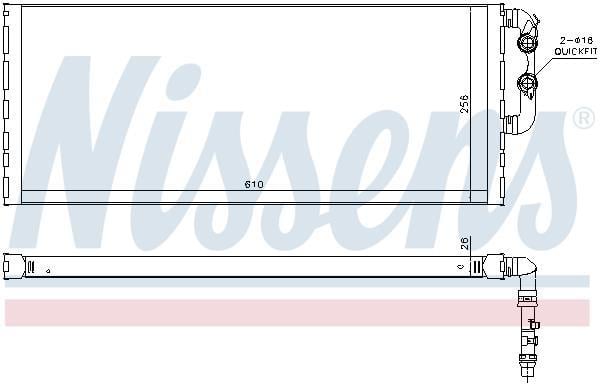 Radiateur basse température, intercooler NISSENS ref. 60872