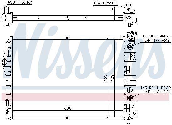 Radiateur moteur (Radiateur de refroidissement) NISSENS 60922