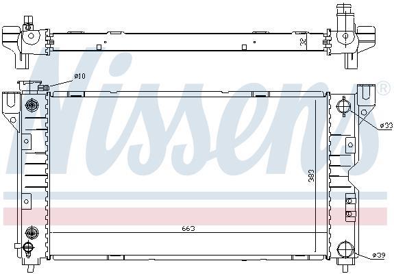 Radiateur moteur (Radiateur de refroidissement) NISSENS 60984