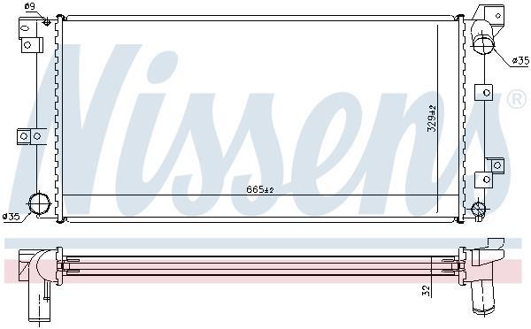 Radiateur moteur (Radiateur de refroidissement) NISSENS 60985