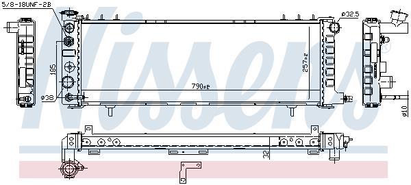 Radiateur moteur (Radiateur de refroidissement) NISSENS ref. 609881