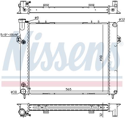Radiateur moteur (Radiateur de refroidissement) NISSENS ref. 609891