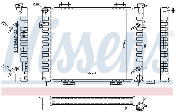 Radiateur moteur (Radiateur de refroidissement) NISSENS 609901