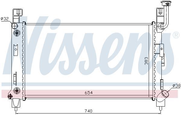 Radiateur moteur (Radiateur de refroidissement) NISSENS 60992