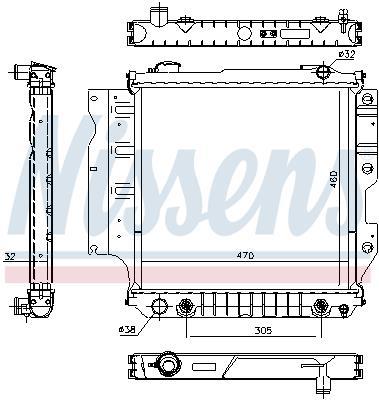 Radiateur moteur (Radiateur de refroidissement) NISSENS 60993