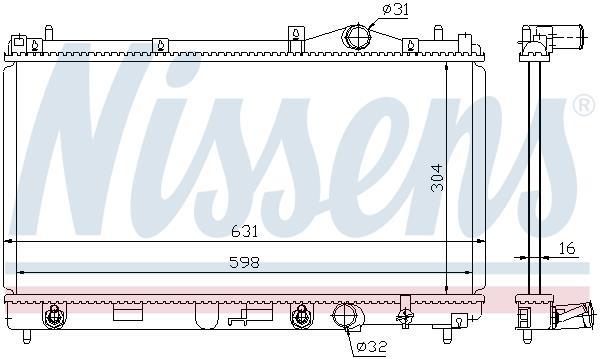 Radiador motor NISSENS 609941