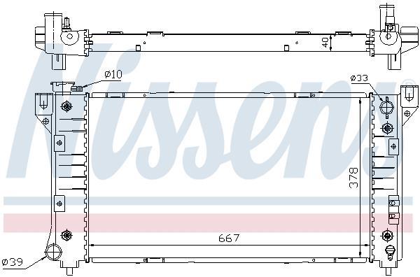 Radiateur moteur (Radiateur de refroidissement) NISSENS ref. 60999A