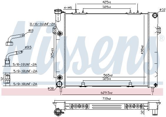 Radiateur moteur (Radiateur de refroidissement) NISSENS 61000
