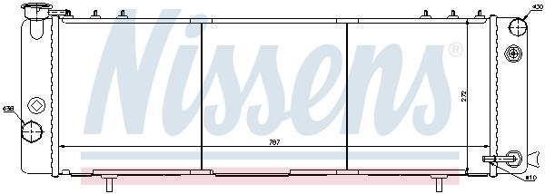 Radiateur moteur (Radiateur de refroidissement) NISSENS ref. 61001