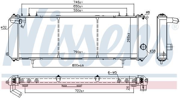 Radiateur moteur (Radiateur de refroidissement) NISSENS 61008