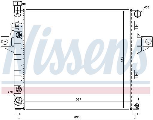 Radiateur moteur (Radiateur de refroidissement) NISSENS 61009