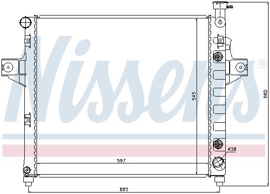 Radiateur moteur (Radiateur de refroidissement) NISSENS ref. 61010