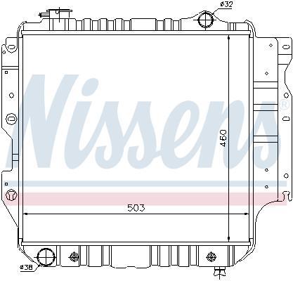 Radiateur moteur (Radiateur de refroidissement) NISSENS ref. 61015