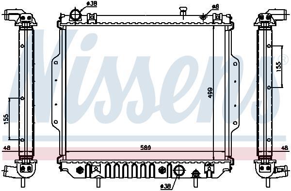 Radiateur moteur (Radiateur de refroidissement) NISSENS 61020A