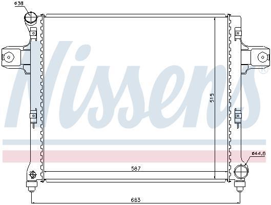 Radiateur moteur (Radiateur de refroidissement) NISSENS 61022