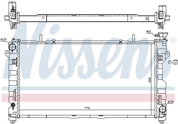 Radiateur moteur (Radiateur de refroidissement) NISSENS ref. 61025