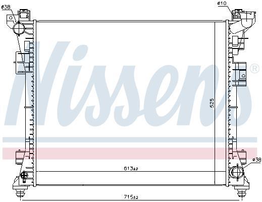 Radiateur moteur (Radiateur de refroidissement) NISSENS 61034