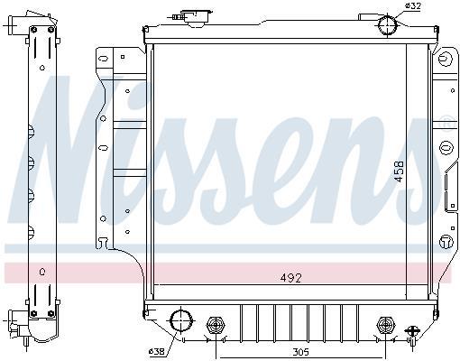 Radiateur moteur (Radiateur de refroidissement) NISSENS 61036