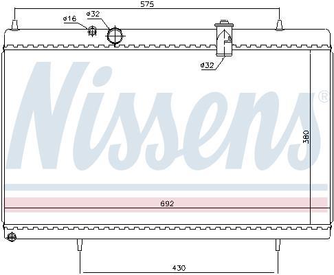 Radiateur moteur (Radiateur de refroidissement) NISSENS 61271