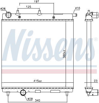 Radiateur moteur (Radiateur de refroidissement) NISSENS ref. 693630