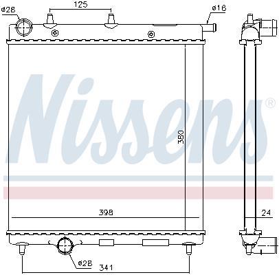 Radiador motor NISSENS ref. 694932