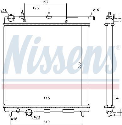 Radiateur moteur (Radiateur de refroidissement) NISSENS ref. 693626