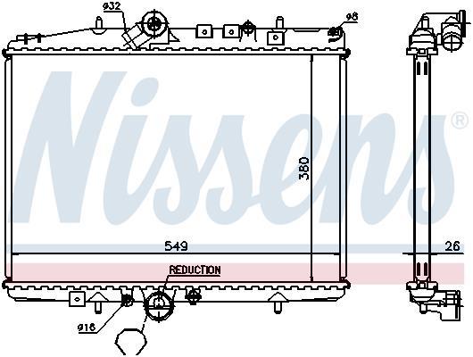 Radiateur moteur (Radiateur de refroidissement) NISSENS ref. 698211