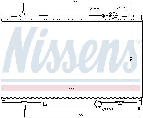 Radiateur moteur (Radiateur de refroidissement) NISSENS 61297