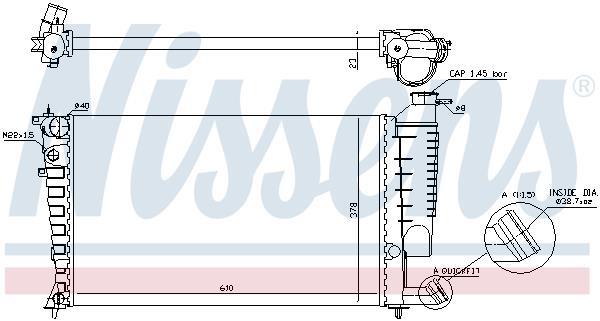 63059 NISSENS Radiateur Du Moteur Aluminium, 540 X 378 X 34