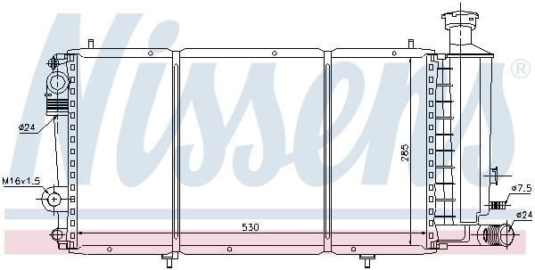Radiateur moteur (Radiateur de refroidissement) NISSENS ref. 691931