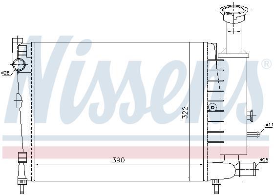 Radiador motor NISSENS ref. 61354