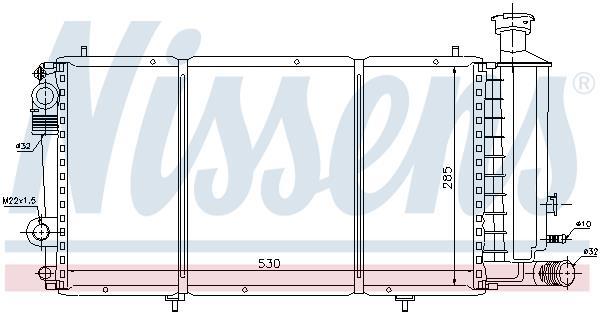 Radiador motor NISSENS ref. 699527