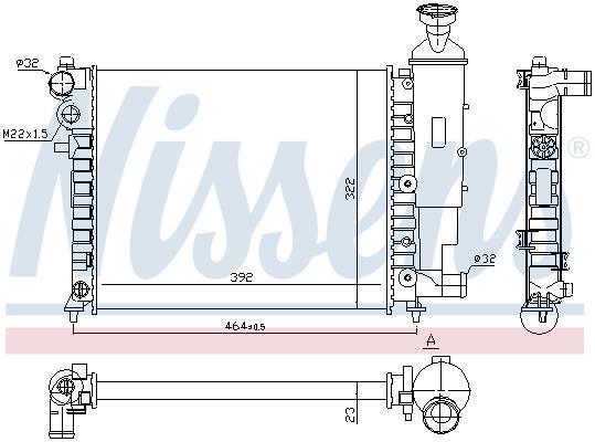 Radiador motor NISSENS ref. 690963