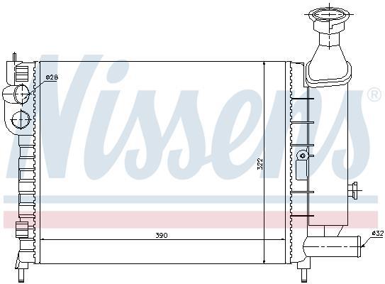 Radiateur moteur (Radiateur de refroidissement) NISSENS 61372