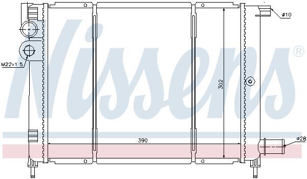Radiateur moteur (Radiateur de refroidissement) NISSENS 61397