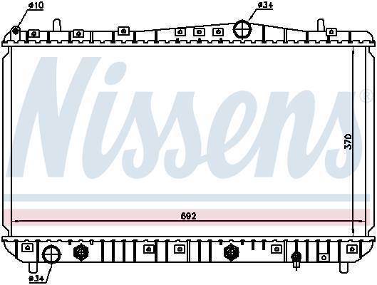 Radiateur moteur (Radiateur de refroidissement) NISSENS 61634