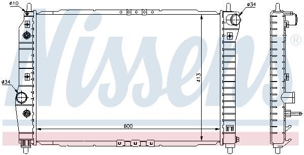 Radiateur moteur (Radiateur de refroidissement) NISSENS 61637