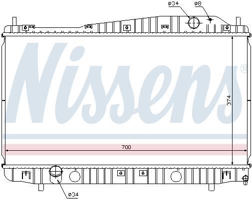 Radiateur moteur (Radiateur de refroidissement) NISSENS 61638